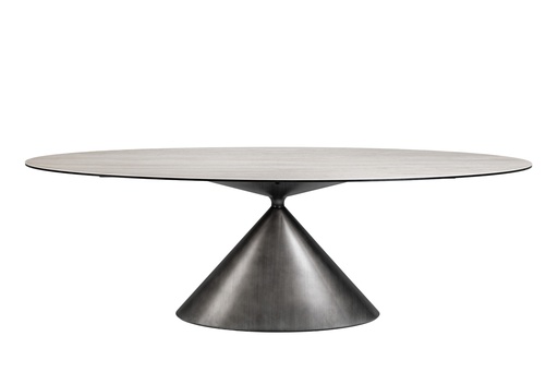 [TML-1260-teresa-grey-traventin/black] Керамічний стіл TML-1260 (Тереза)